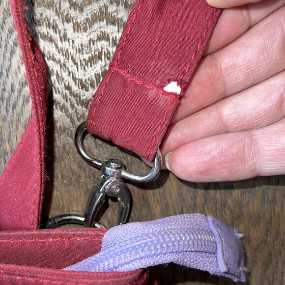 Sascalia Owl Crossbody Bag~ Tote Handbag Attached Wallet Flowers Red Coyne's - Picture 6 of 7